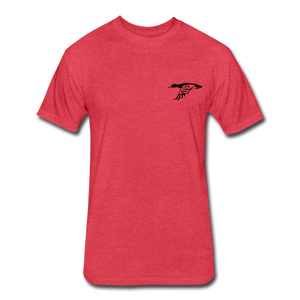 45 Fitted Cotton/Poly T-Shirt by Next Level - heather red