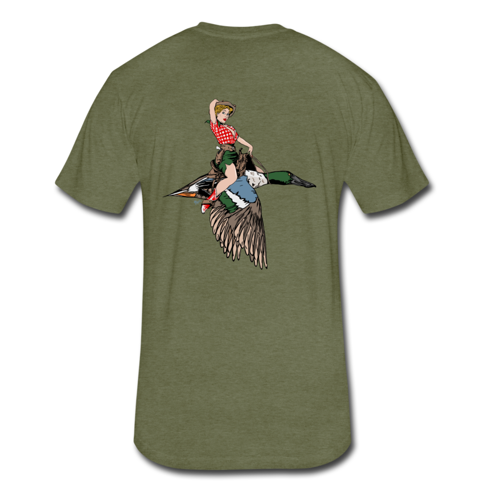 Holly & Hollywood Fitted Cotton/Poly T-Shirt by Next Level - heather military green