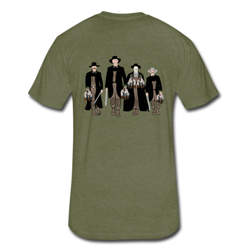 Tell Em’ We’re Comin’ Fitted Cotton/Poly T-Shirt by Next Level - heather military green
