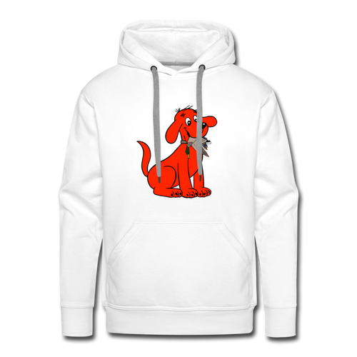 Red Dog Men’s Premium Hoodie - white